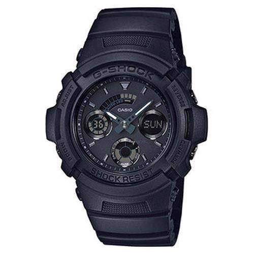 Image of Casio G-Shock mat sort resin med stål quartz multifunktion (4778) med radio styring Herre ur, model AW-591BB-1AER